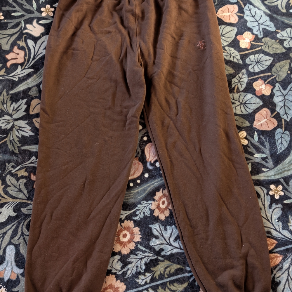 Eterne Chocolate Brown Fleece Joggers - Picture 3 of 4